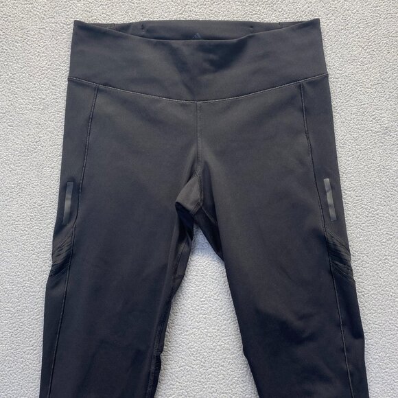Adidas Energy Running Climacool Cropped Capri Tights,Black,Size Small,Drawstring - Picture 12 of 13